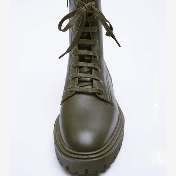 NWT leather lace up flat ankle boots - Picture 7 of 9